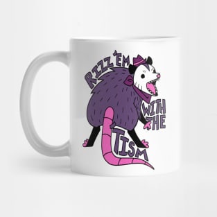 Autism Rizz Em With The Tism Autistic Possum Mug